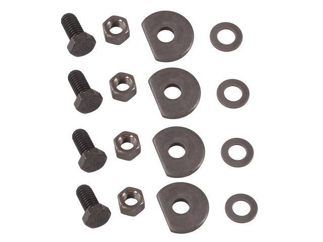 FASTENER KIT, Fender Gusset to Radiator Core Support, (16) Incl HX Bolts, Flat and Clipped Washers and nuts