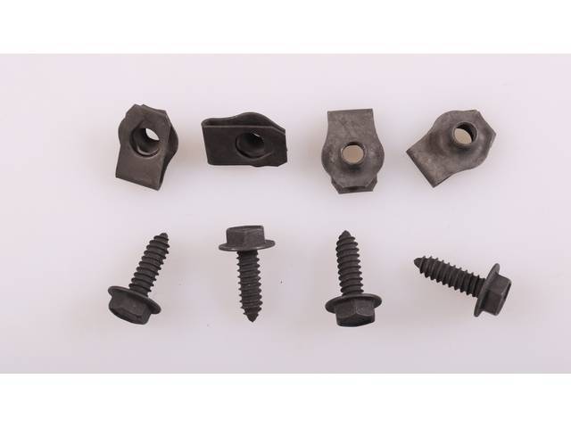 Wheelhouse to Radiator Support Fastener Kit, 8-pc OE Correct AMK Products reproduction for (1969)