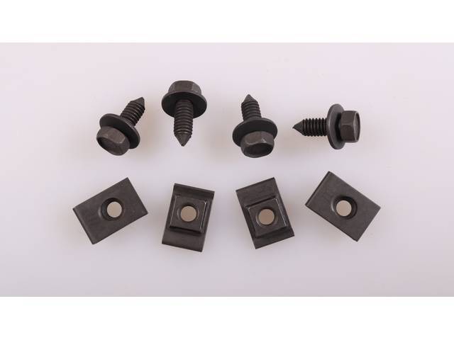 Wheelhouse to Radiator Support Fastener Kit, 8-pc OE Correct AMK Products reproduction for (65-67)