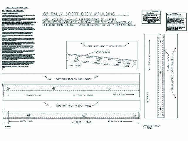 TEMPLATE KIT, Rally Sport Molding, precisely locates Rally Sport door molding holes quickly and professionally