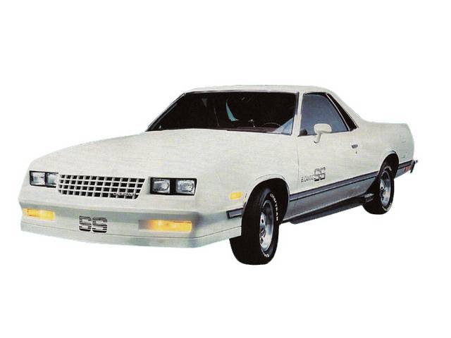 DECAL KIT, *El Camino SS*, Silver, incl 2 *El Camino SS* door names, *SS* front bumper name, *SS* rear tail gate name, squeegee and instructions, Repro