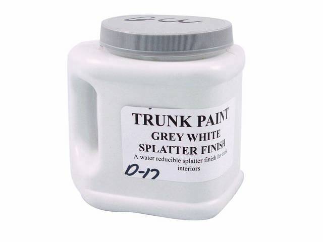 Trunk Compartment Spatter Paint, Gray / White, quart