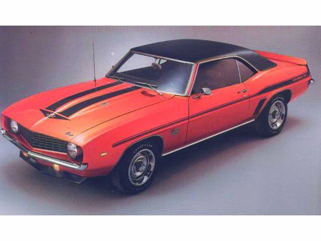 STRIPE AND DECAL KIT, *Yenko*, Black, incl *SYC* hood decal and stripes, RH and LH fender, door, quarter panel and spoiler stripes, head rest decals, Repro
