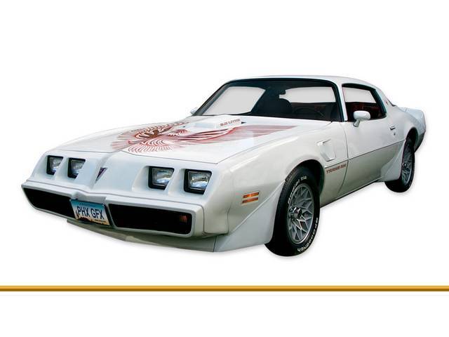 HOOD BIRD AND NAME KIT, Trans Am, Light Gold / Dark Gold / Clear, 1st Version (built before 9/15/80)