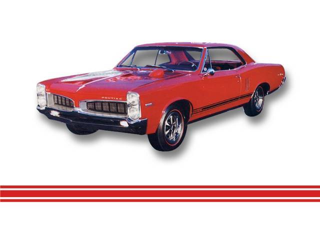 STRIPE KIT, Sprint, red, incl fender (w/ *SPRINT* lettering), door and quarter panel stripes, squeegee and instructions, repro