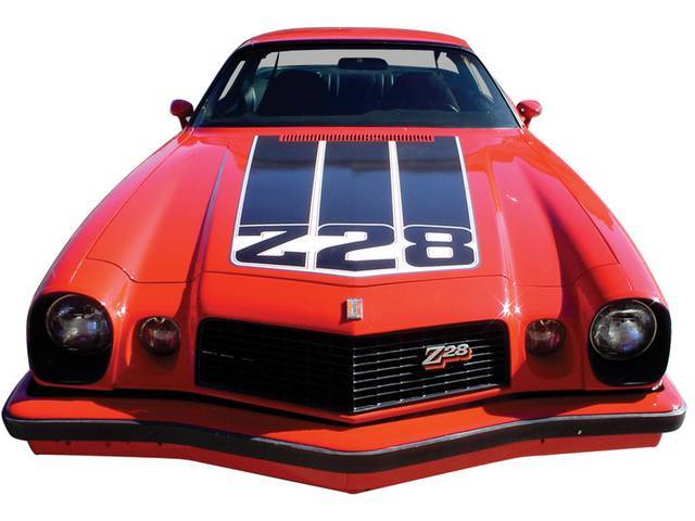 DECAL KIT, Z/28, Red / White / Blue / Black, Incl hood decal, trunk decal, rear spoiler decal, squeegee and instructions, Repro