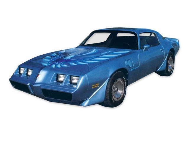 HOOD BIRD AND NAME KIT, Trans Am, 5 Shades of Blue W/ Gold Highlights