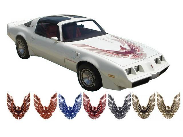 HOOD BIRD AND NAME KIT, Trans Am, Light Gold / Dark Gold / Clear, 1st Version (built before 9/15/80)