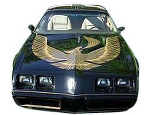 HOOD BIRD AND MOLDED STRIPE KIT, Trans Am, Gold, Special Edition Turbo, 1st Version (built before 9/15/80)