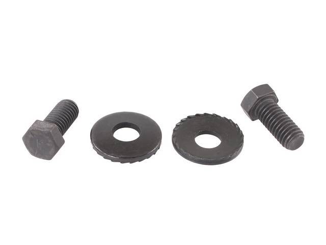 FASTENER KIT, Bumper, Front, Outer Pad Brackets, (4) incl bolts and ratchet tooth washers