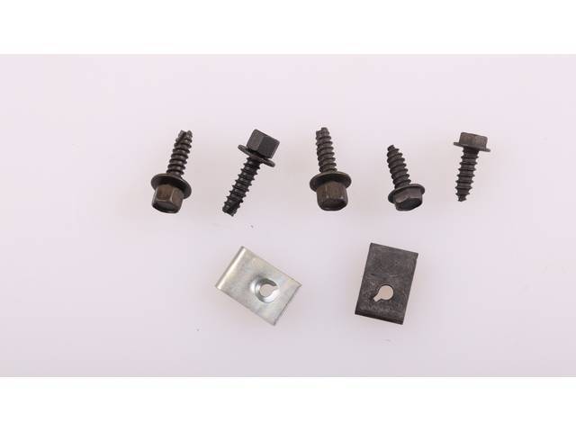Heater Control Fastener Kit, 7-pieces, OE Correct AMK Products reproduction for (70-72)