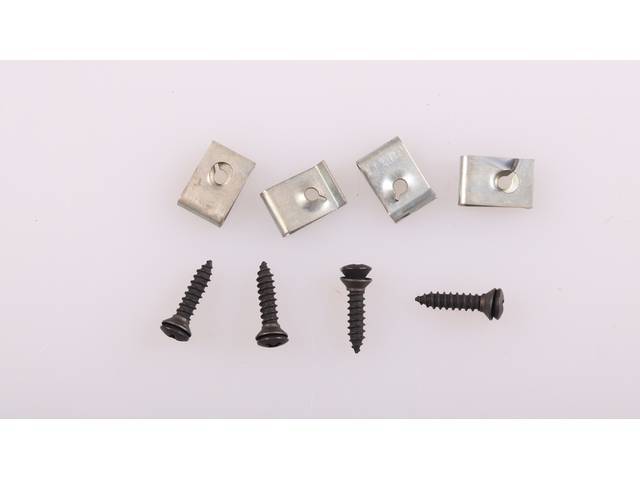 Heater Control Fastener Kit, 8-pieces, OE Correct AMK Products reproduction for (1969)