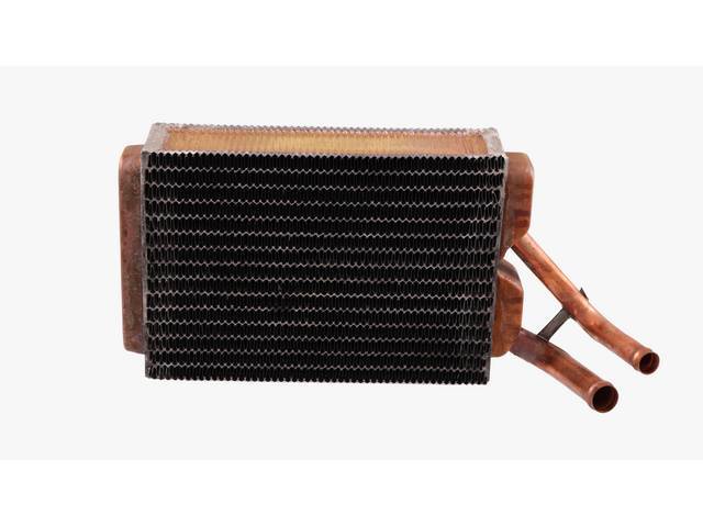 CORE, Heater, Copper / Brass, 9 1/2 x 6 3/8 x 2 1/2 core size, 5/8 Inch inlet, 3/4 Inch outlet, repro