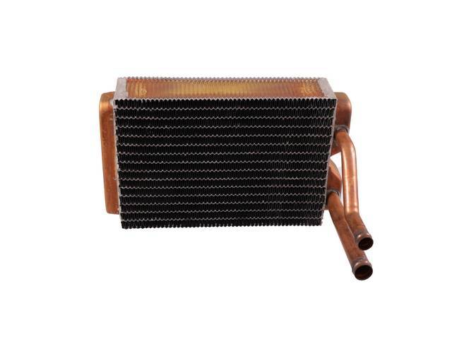 Core, Heater, Copper / Brass, 9 1/2 x 6 3/8 x 2 1/2 core size, 5/8 Inch inlet, 3/4 Inch outlet, repro