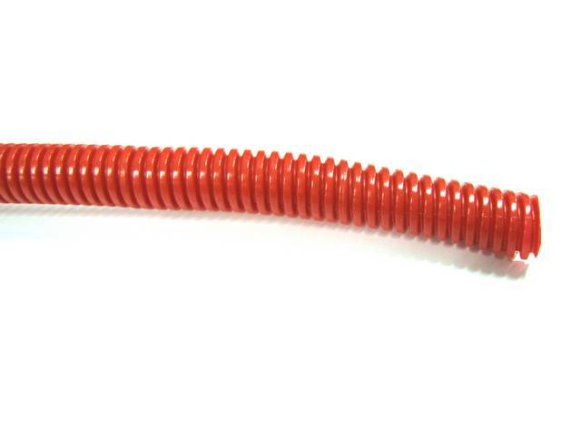 WIRE CONDUIT, FLEXIBLE PLASTIC, 1/2 inch i.d. RED, SOLD PER FOOT