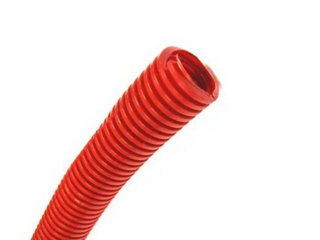 WIRE CONDUIT, FLEXIBLE PLASTIC, 1 inch i.d. RED, SOLD PER FOOT