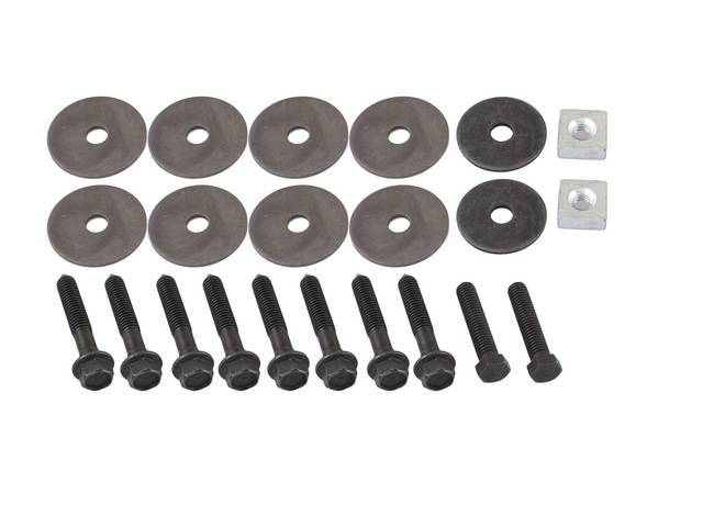 Fastener Kit, Frame / Body Mount, (22) Incl OE Style Bolts, Washers and square nuts