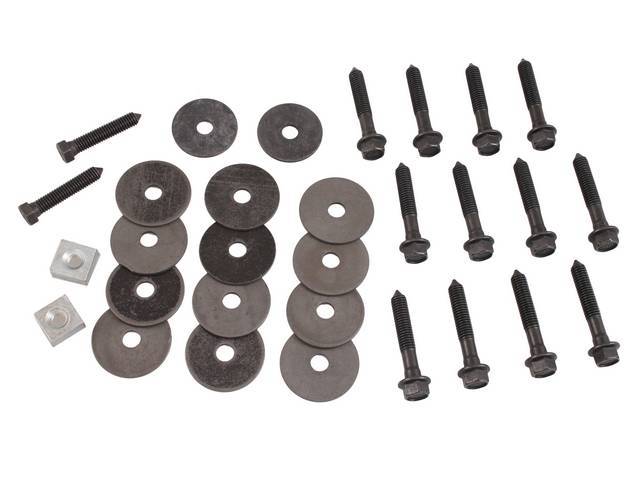 Fastener Kit, Frame / Body Mount, (30) Incl OE Style Bolts, Washers and square nuts