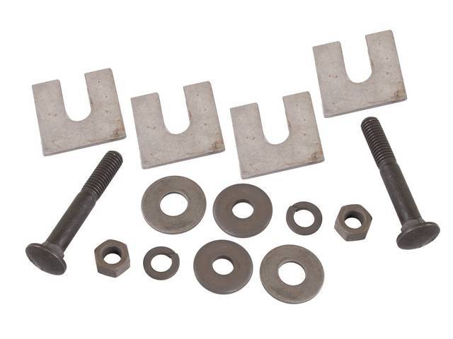 Fastener Kit, Frame / Body Mount At Radiator Core Support, (14) Incl OE Style Bolts, Washers, Shims and hex nuts