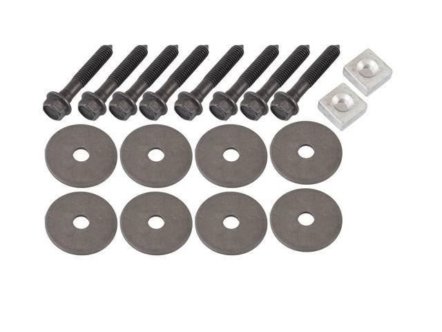 Fastener Kit, Frame / Body Mount, (18) Incl OE Style Bolts, Washers and square nuts