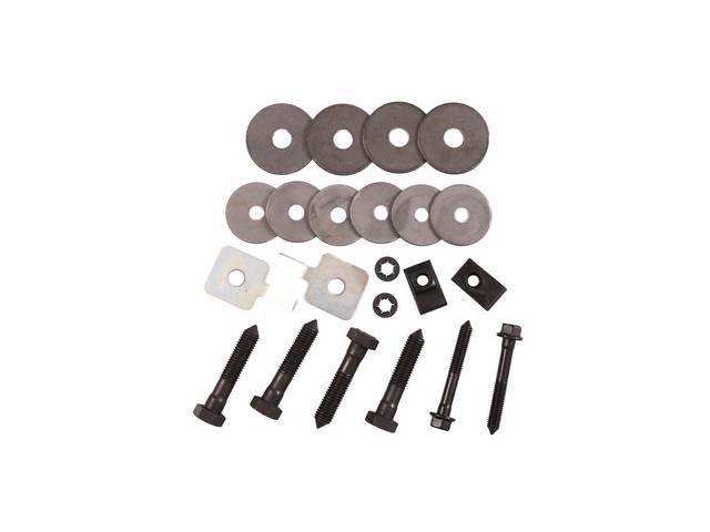 Body Mount Fastener Kit, 22-pc OE Correct AMK Products reproduction for (70-75)