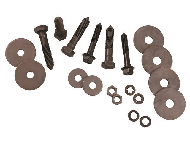 Complete Subframe / Body Mount Fastener Kit, 20-pc kit includes bolts, washers and hex nuts for (69)