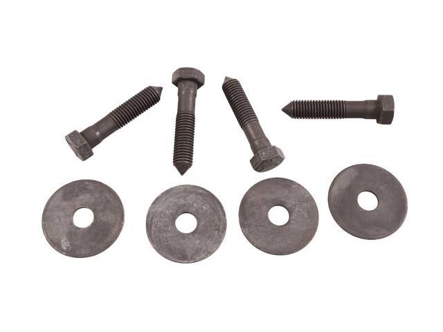 Rear Positions 2 & 3 Subframe / Body Mount Fastener Kit, 4-pc kit includes bolts and washers for (69-75)