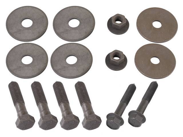 Rear Positions 2 & 3 Subframe / Body Mount Fastener Kit, 14-pc kit includes bolts, washers and nuts for (70-73)
