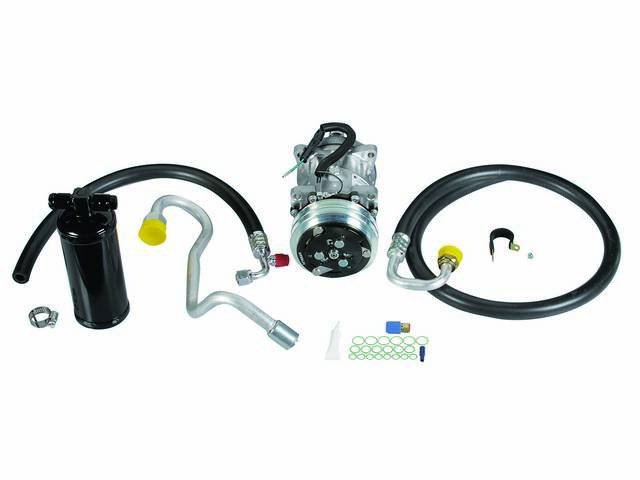Compressor Upgrade Kit, R-134a refrigerant, US-Made  ** To complete kit, purchase p/n C-9171A-204 compressor mount for Pontiac engine **