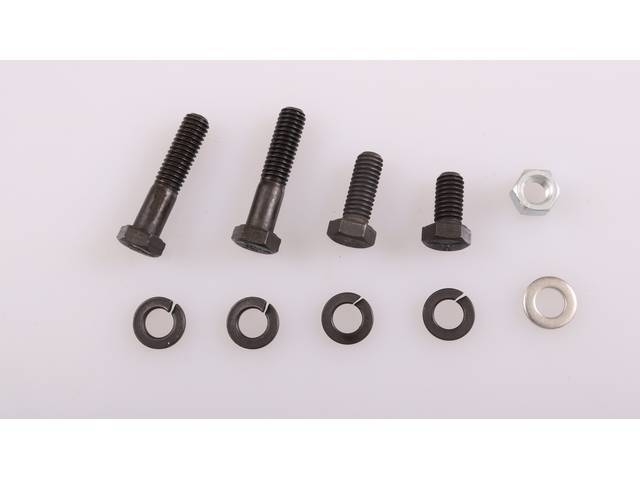 AC Compressor Brace to Intake Fastener Kit, 10-piece, OE Correct AMK Products reproduction for (1967)