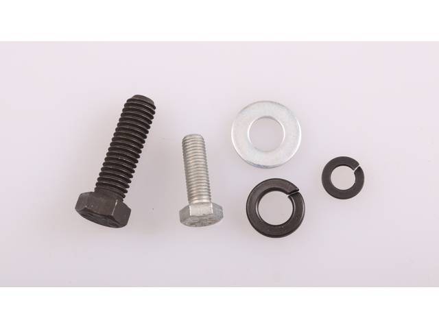 AC Compressor Lower Adjuster & Front Support Fastener Kit, 5-piece, OE Correct AMK Products reproduction for (1968)