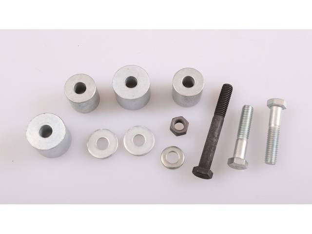 AC Compressor Front Steel Support to Engine Fastener Kit, 11-piece, OE Correct AMK Products reproduction for (1970)