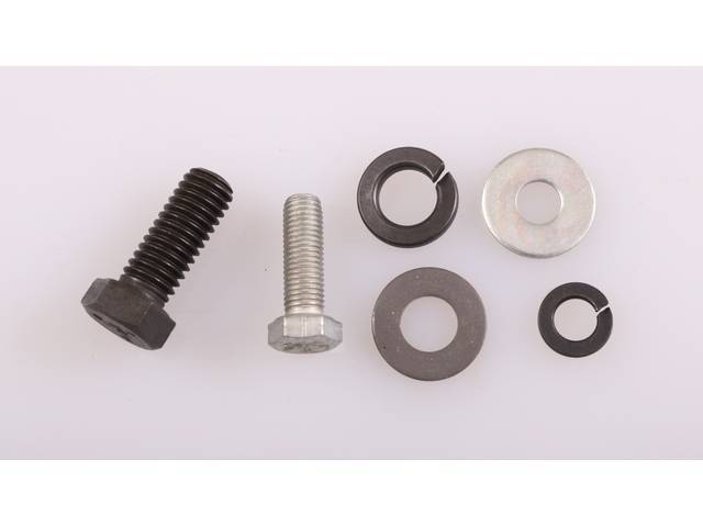AC Compressor Brace Upper Front Fastener Kit, 6-piece, OE Correct AMK Products reproduction for (66-68)