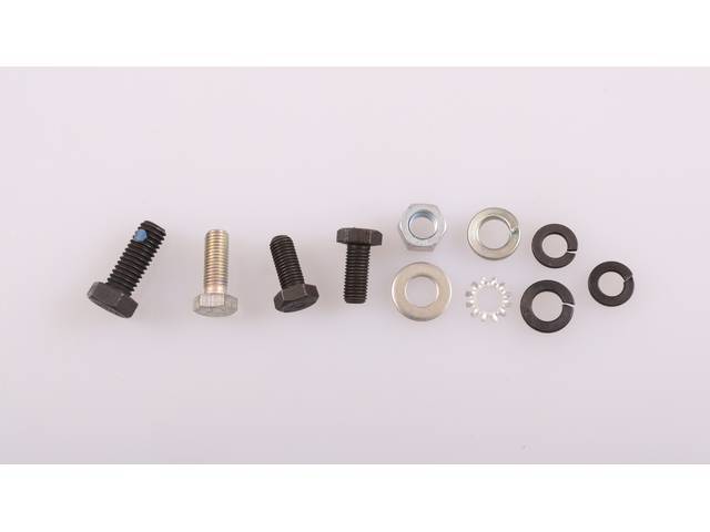 AC Compressor Brace Upper Front Fastener Kit, 11-piece, OE Correct AMK Products reproduction for (74-79)