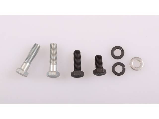 AC Compressor Brace Rear Brace to Intake Fastener Kit, 7-piece, OE Correct AMK Products reproduction for (64-68)