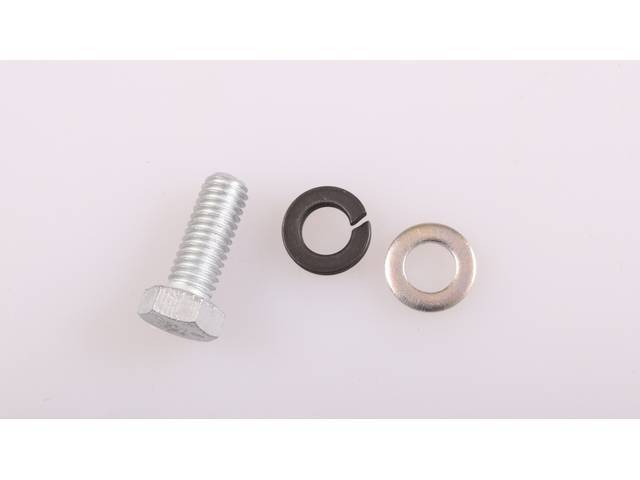 AC Compressor Lower Adjuster Fastener Kit, 3-piece, OE Correct AMK Products reproduction for (1968)