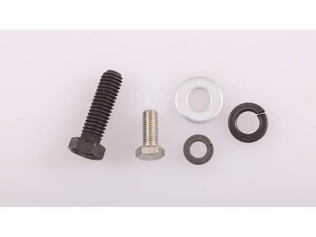 AC Compressor Lower Adjuster & Front Support Fastener Kit, 5-piece, OE Correct AMK Products reproduction for (1968)