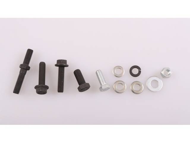 AC Compressor Support to Exhaust Manifold Fastener Kit, 11-piece, OE Correct AMK Products reproduction for (1968)