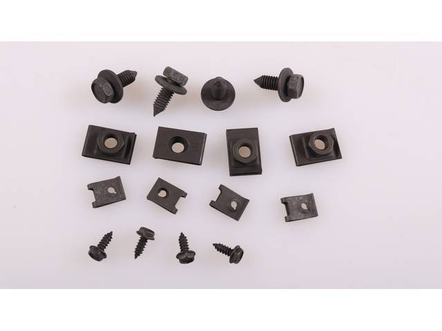 AC Condenser and Brackets Fastener Kit, 16-pc OE Correct AMK Products reproduction for (67-68)