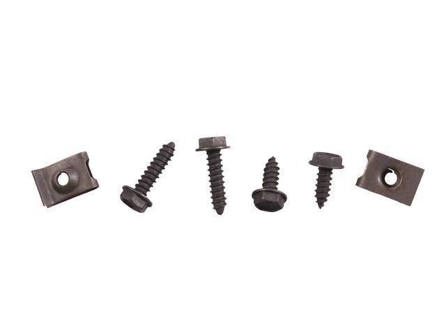 AC Receiver Drier to Radiator Support Fastener Kit, (6) piece, OE Correct AMK Products reproduction