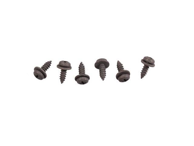 Ventilation Duct Adaptors to Cowl Fastener Kit, 6-pc OE Correct AMK Products reproduction for (68-69)