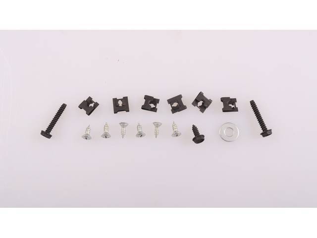 Air Outlet Bezels Fastener Kit, Dash, 16-pieces, OE Correct AMK Products reproduction for (1965)