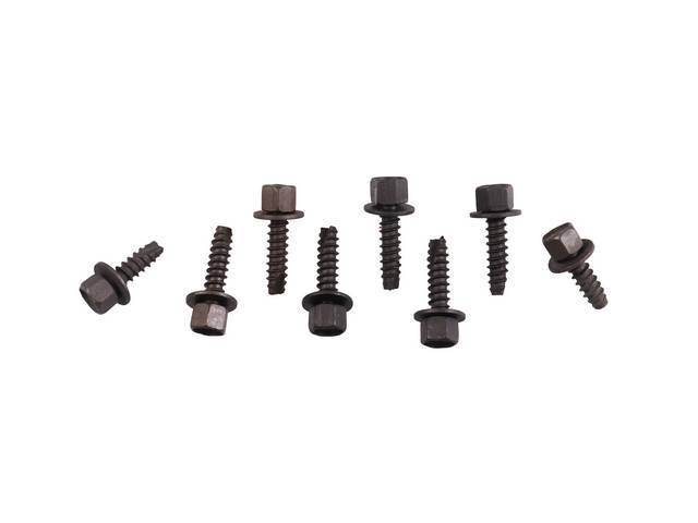 Air Outlet Bezels Fastener Kit, Dash, 8-pieces, OE Correct AMK Products reproduction for (70-71)