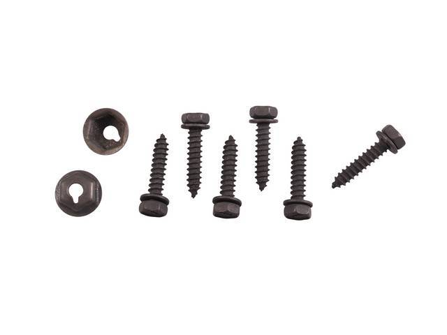 Air Outlet Bezels Fastener Kit, Dash, 8-pieces, OE Correct AMK Products reproduction for (77-78)