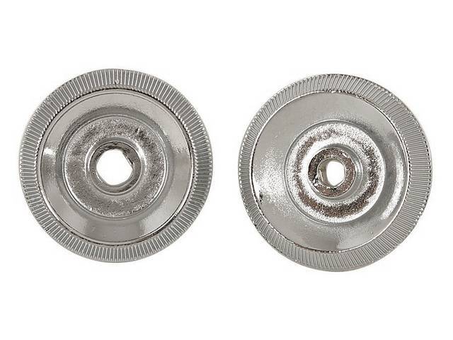 BEZEL / SPACER SET, Radio, inner, chrome plated w/ fluted outer edge, repro