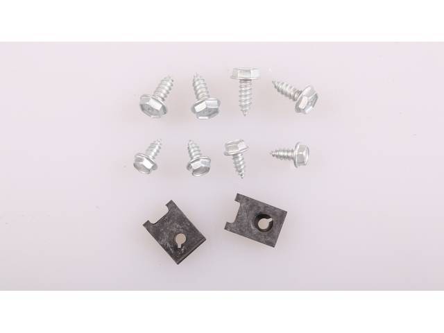 Dash Speaker Fastener Kit, without AC, 10-pc OE Correct AMK Products reproduction for (70-72)