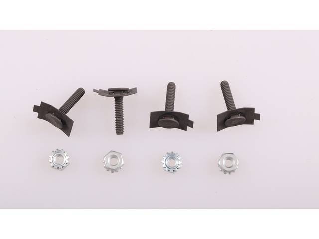Rear Shelf Mono Speaker Fastener Kit, 8-pc OE Correct AMK Products reproduction for (64-72)