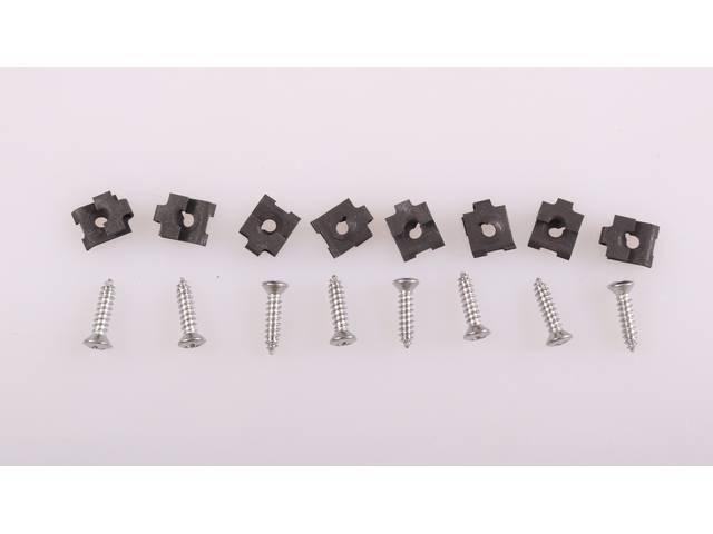 Kick Panel Speakers and Grilles Fastener Kit, 16-pc OE Correct AMK Products reproduction for (64-69)