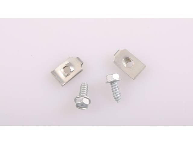 Radio Bracket Fastener Kit, 4-pc OE Correct AMK Products reproduction for (1969)