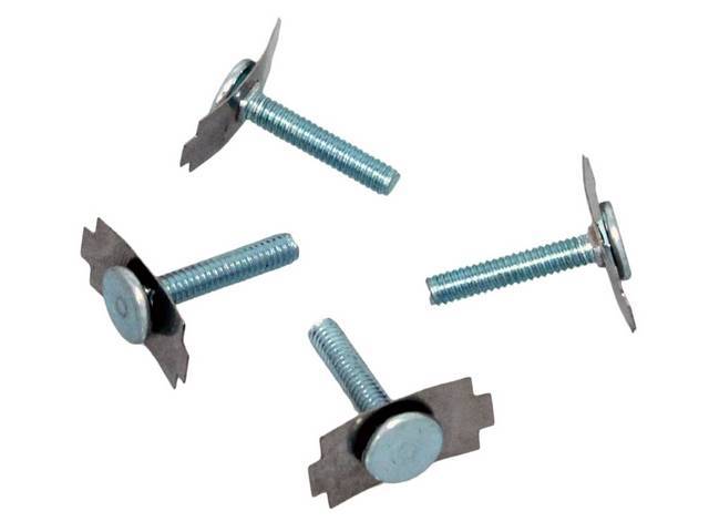 STUD AND SPRING CLIP KIT, Speaker Attach, (8) incl 4 studs and 4 spring clips, used to mount the rear speaker on mesh package tray cars, repro